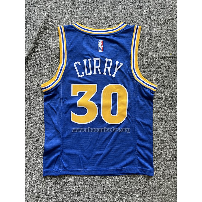 Camiseta Nino Golden State Warriors Stephen Curry NO 30 Classic 2022-23 Azul